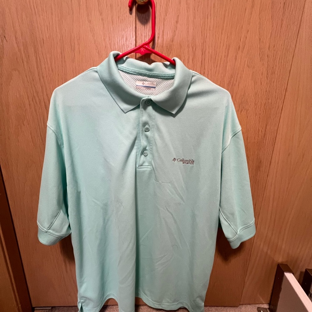 Columbia Mint Green Polo Shirt